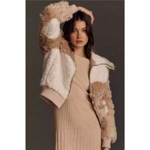 Avec Les Filles Colorblock Sherpa Bomber Jacket. Retails $158